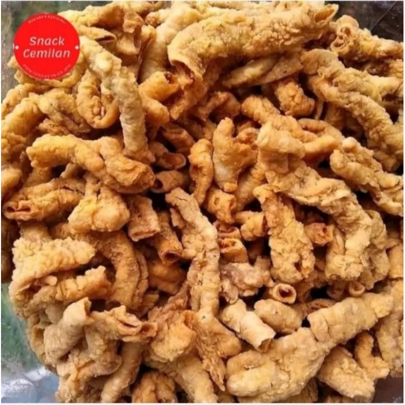 

KERIPIK USUS AYAM 1KG (1000GR) USUS CRYSPY - KRIPIK USUS LAUK - SNACK CEMILAN