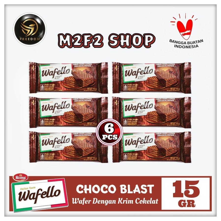 

Roma Wafer Wafello Choco Blast | Krim Cokelat - 15 gr (Kemasan 6 Pcs)