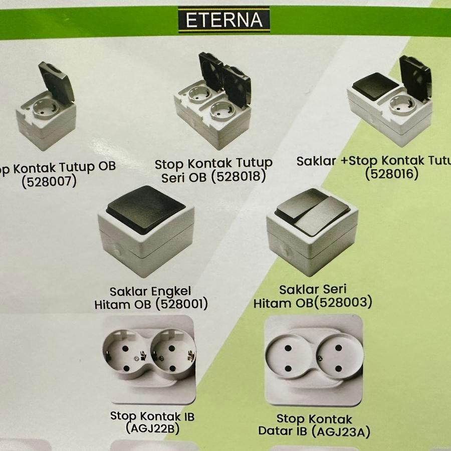 Eterna Stop Kontak Tutup Outbow Outdoor Saklar Outdoor Eterna Stop Kontak Tutup Hitam Model Atlantic