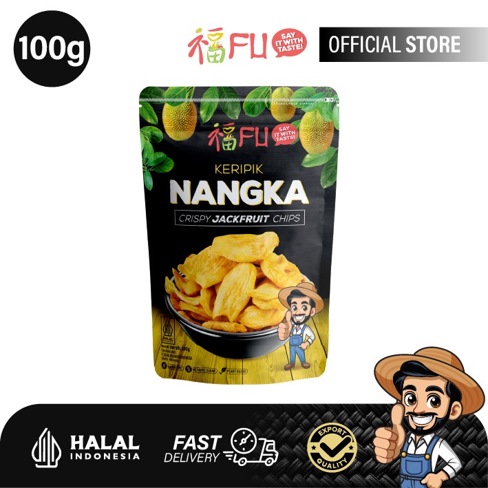 

FU keripik nangka kualitas export - 100 gr / FU crispy jackfruit chips export quality - 100 gr
