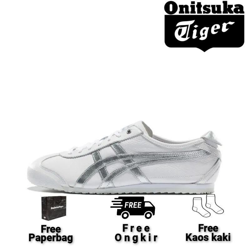 SEPATU ONITSUKA TIGER MEXICO 66 WHITE SILVER "INDO"