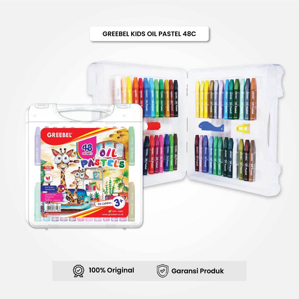 

GREEBEL Crayon Greebel 48 Warna / Kids Oil Pastel 48 Warna / Crayon Greebel