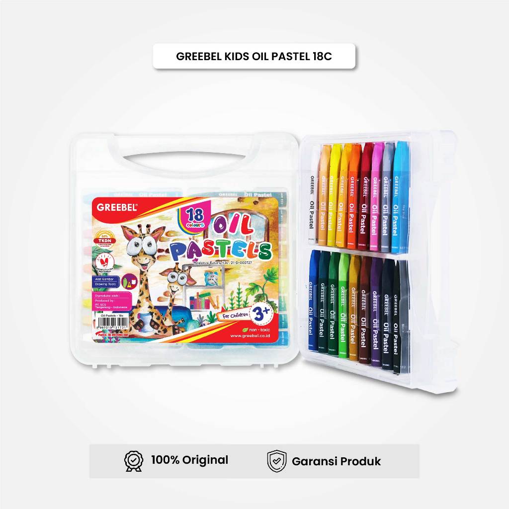 

GREEBEL Crayon Krayon 18 Warna / Kids Oil Pastel / Crayon Greebel