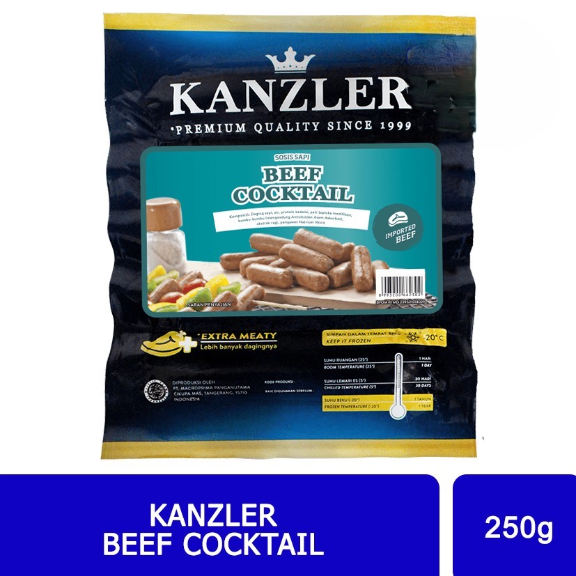 

Kanzler Sosis Sapi Cocktail 250gr