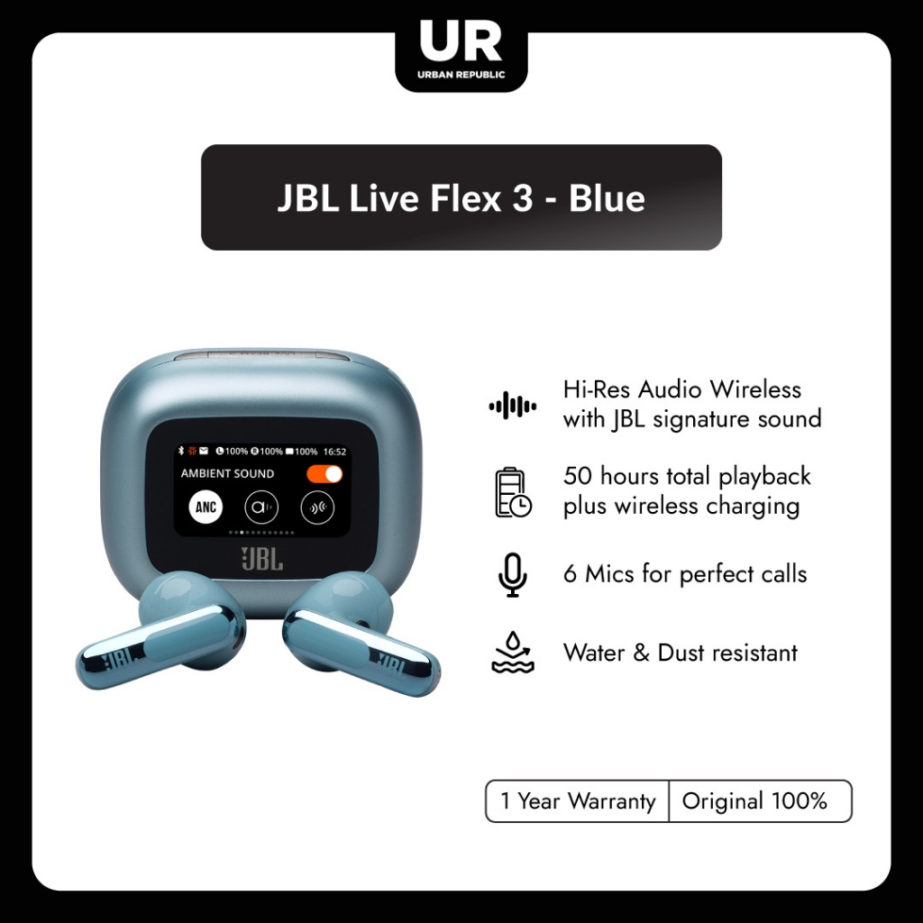 JBL Live Flex 3 Earbuds - Blue