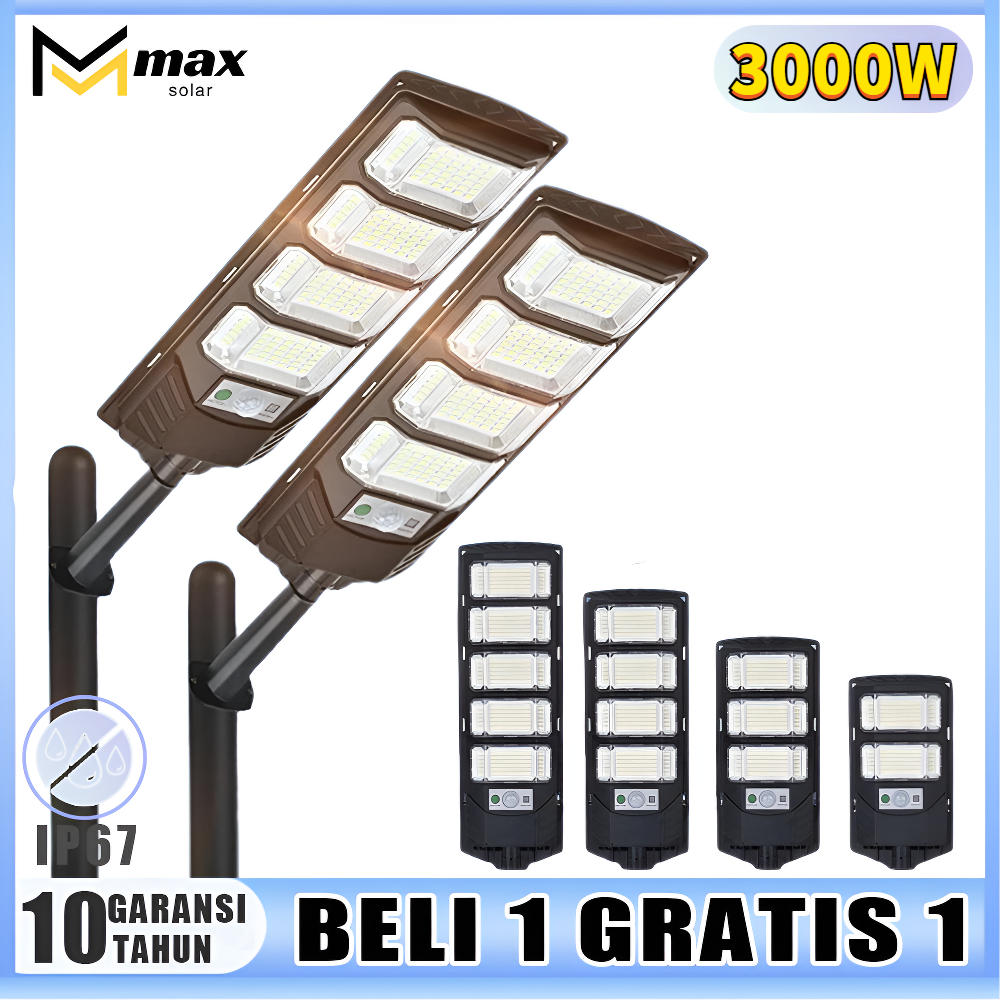 【Beli 1 gratis 1】Lampu surya cell Lampu Solar Tenaga Surya Lampu Jalan solar cell outdoor with Remot