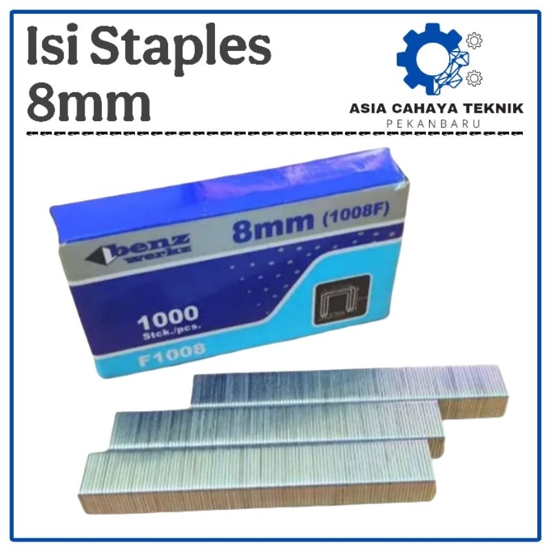 

BENZ Isi Anak Staples 1008F 8mm Tembakan Tangan Gun Tacker 1000 Pcs 8 mm