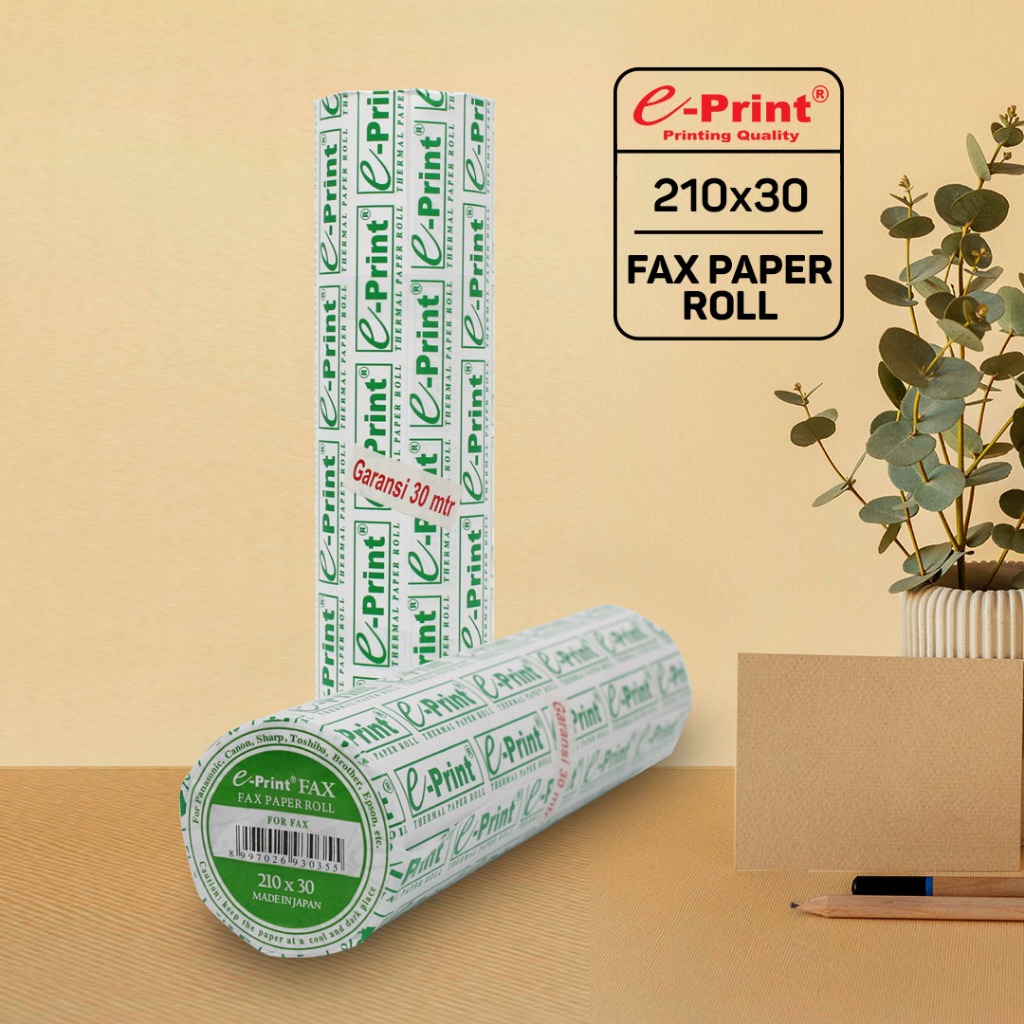 

Kertas Fax e-Print Full Hijau 210 x 30 mm Panjang 30 meter