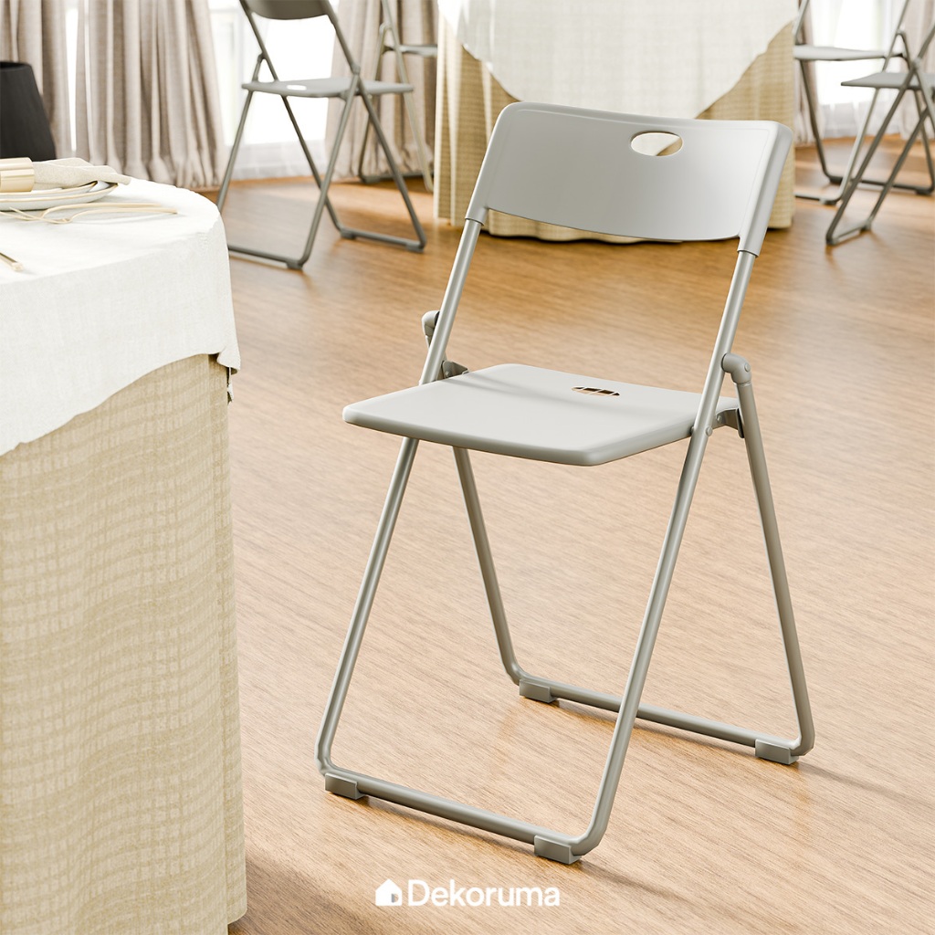 Dekoruma DEON Kursi Lipat Plastik Serbaguna / Foldable Chair / Folding Chair / Kursi Santai Outdoor 