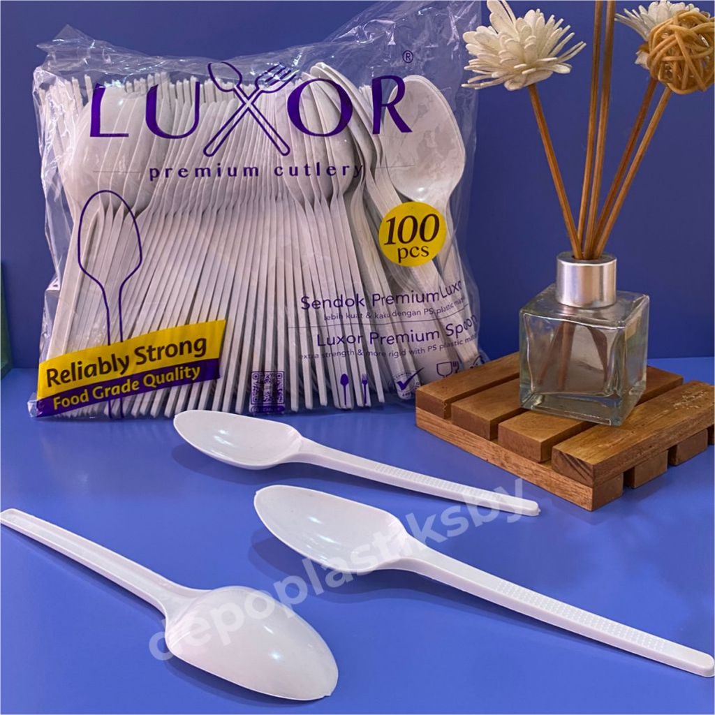 SENDOK MAKAN LUXOR / SENDOK MAKAN PLASTIK / SENDOK CATERING / SENDOK MAKAN PUTIH LUXOR