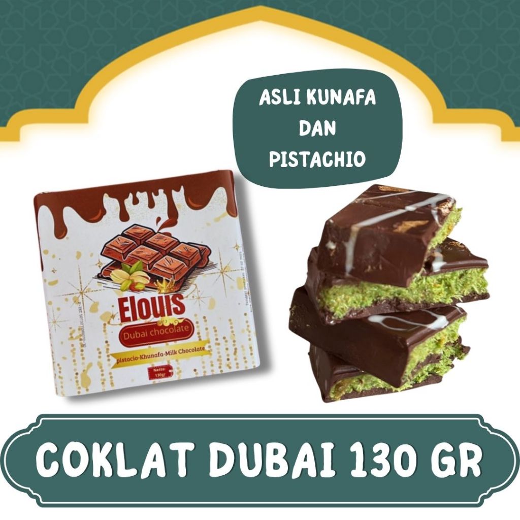 

OLEH OLEH HAJI DAN UMROH COKLAT DUBAI 100% ORIGINAL ASLI 130GR I COKELAT DUBAI VIRAL I COKLAT DUBAI PISTACHIO KUNAFA I CHOCOLATE MADE IN DUBAI PREMIUM I COKLAT SULTAN HOME MADE