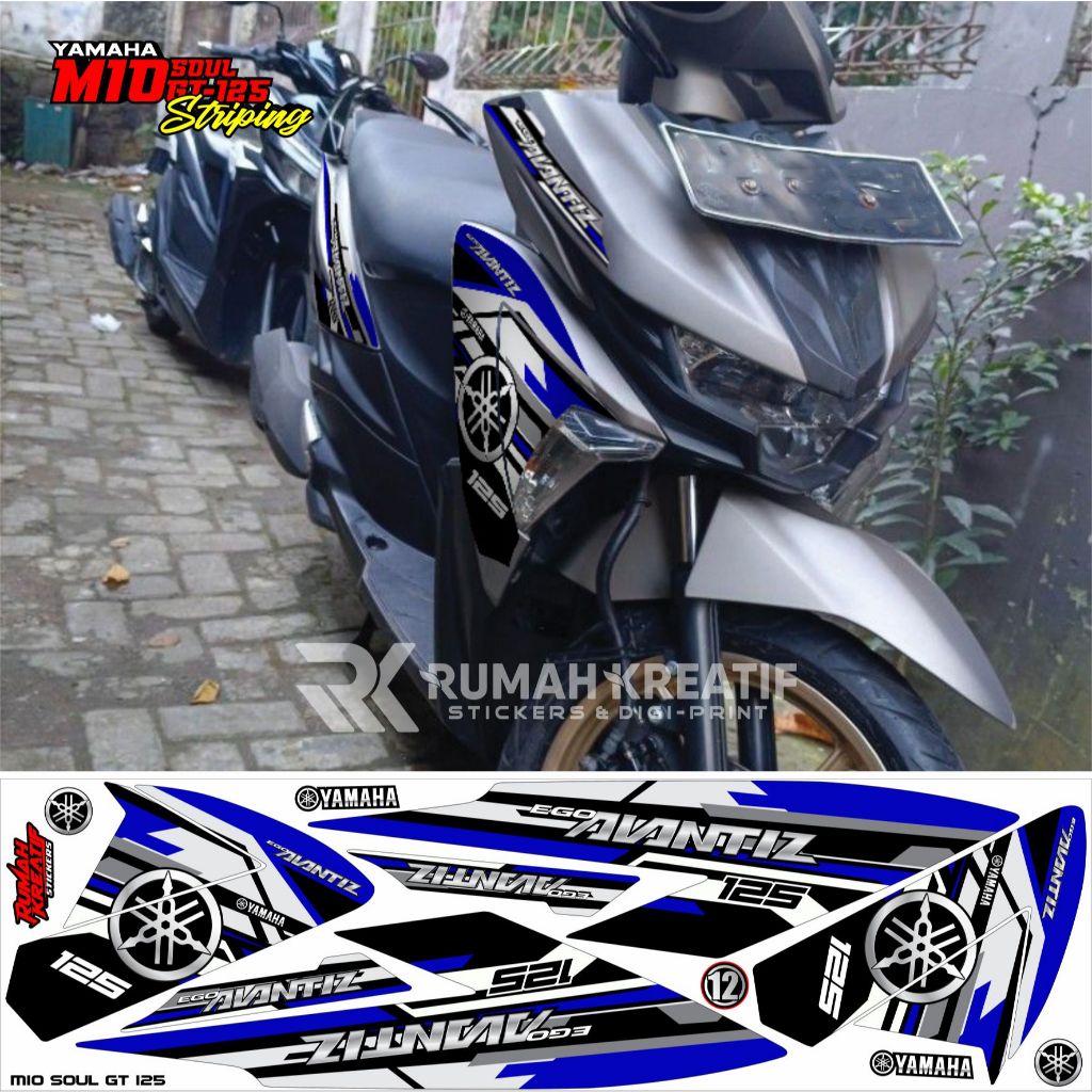 Striping Variasi Mio Soul Gt 125 2015-2023 New Decal Yamaha Mio Soul Gt 125 Led
