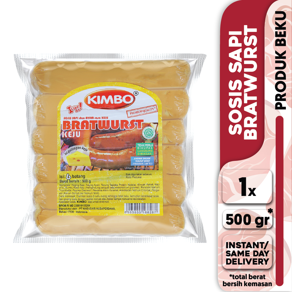 

KIMBO Bratwurst Keju 6pcs
