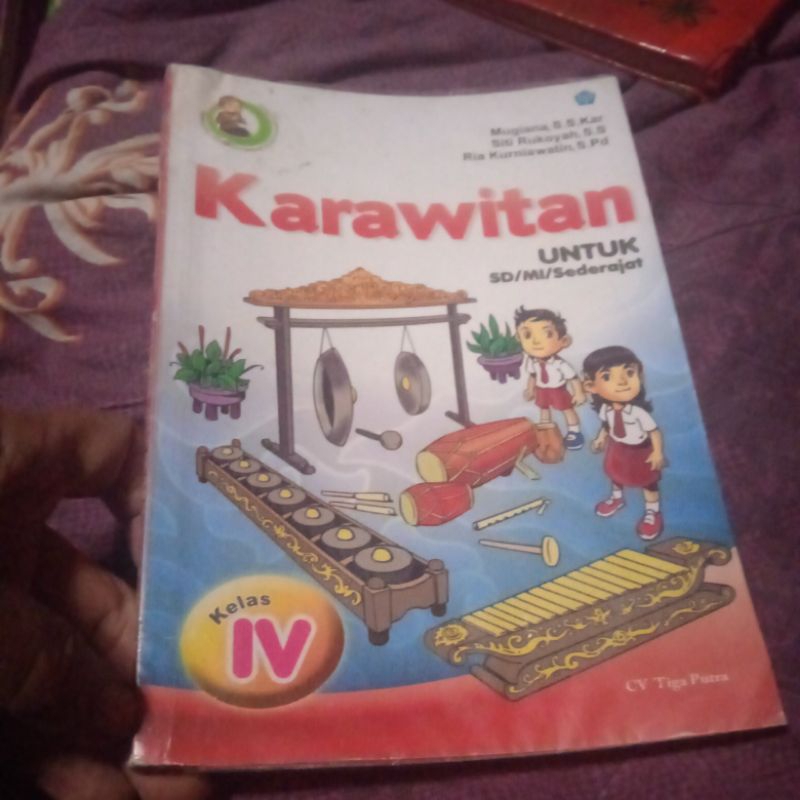 buku Karawitan untuk SD/MI kelas IV, buku original jadul