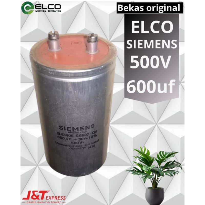 ELCO SIEMENS 500V 600UF T10.5 D6.5 BEKAS ORIGINAL
