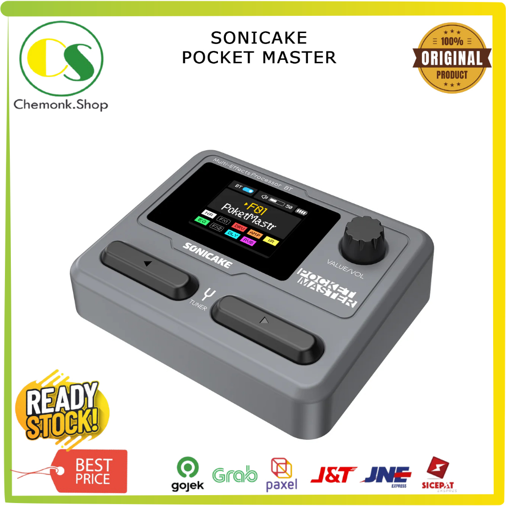 Ready Stock Efek Gitar Elektrik Gitar Akustik Bass SONICAKE Pocket Master AMP Modeler Multi Effects