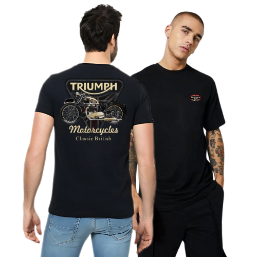 Baju Kaos Dewasa Otomotif Motor TRIUMPH Bahan Cotton Combat 24s