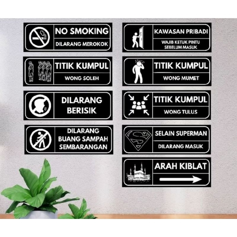 

SIGN BOARD papan MDF 6 mm UK 10x30cm