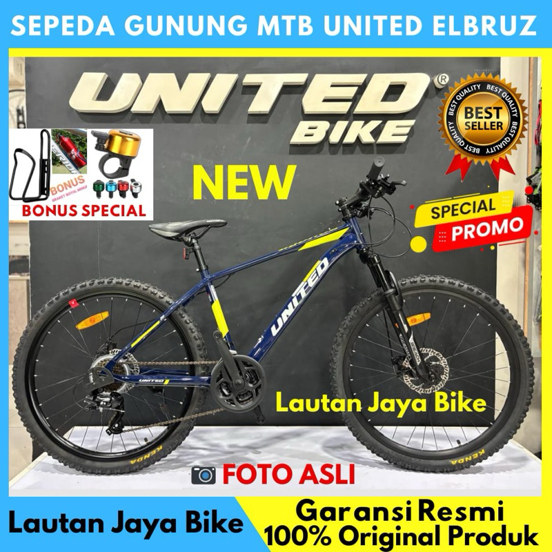 Sepeda Gunung MTB 26 Inch United Elbruz Rem DiscBrake Operangigi Terbaru