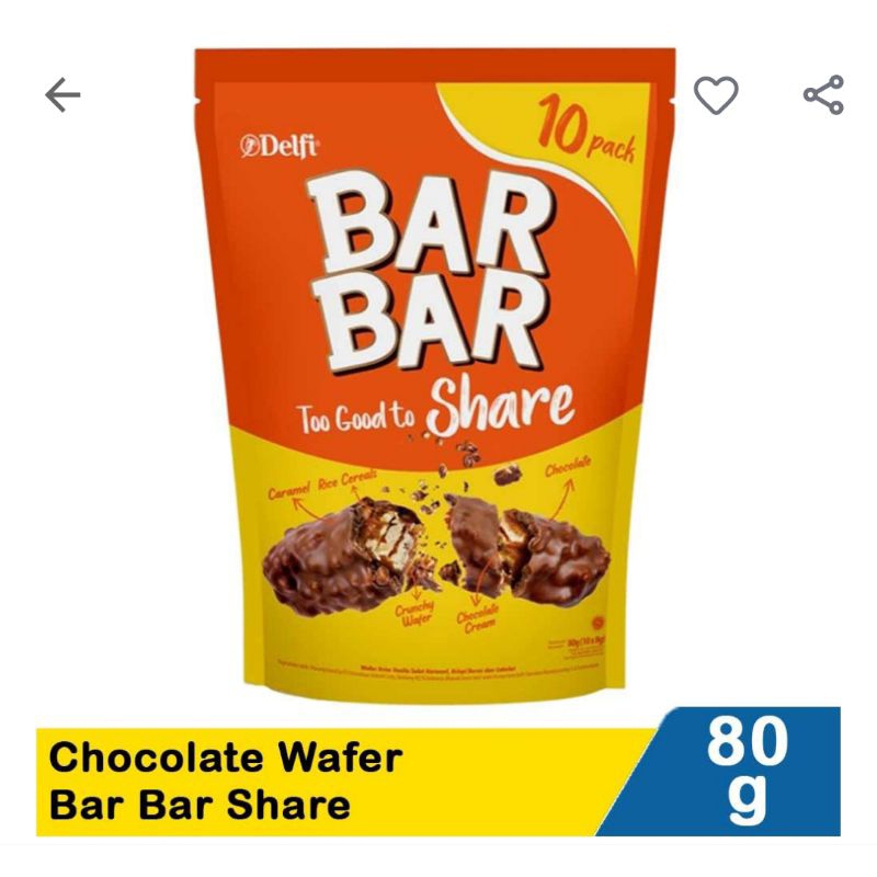 

Delfi chocolate wafer bar bar share 80G
