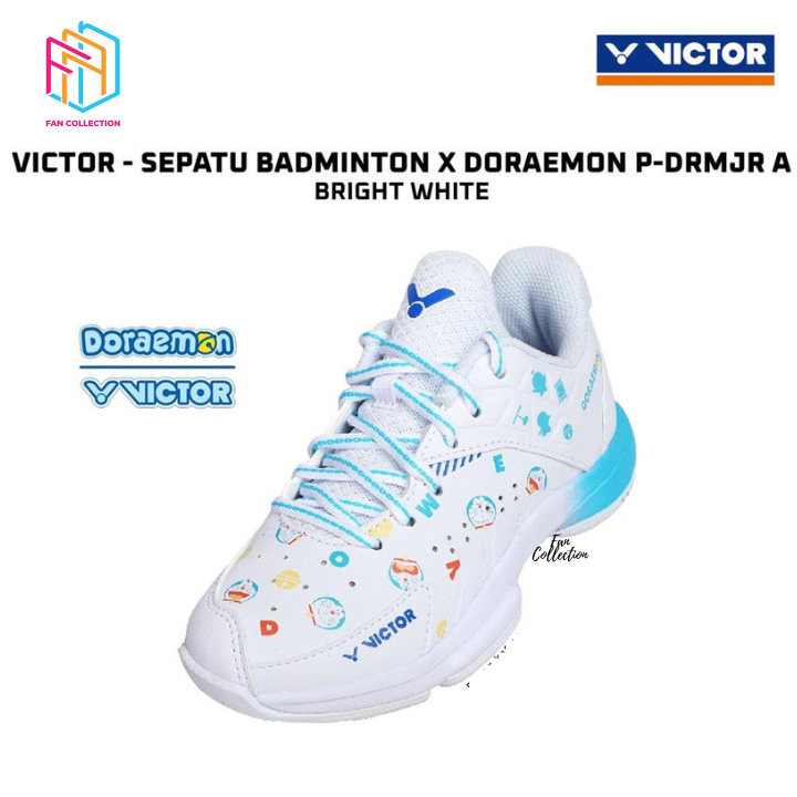Sepatu Badminton Victor Junior Doraemon P-DRMJR A Bright White