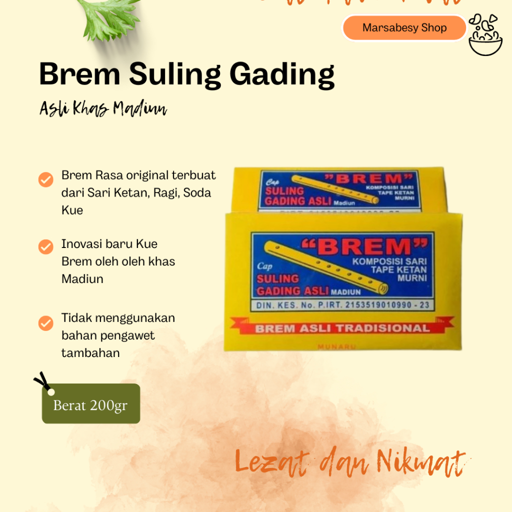

NEW Brem Suling Gading Jumbo Asli Madiun MURAH BERKUALITAS