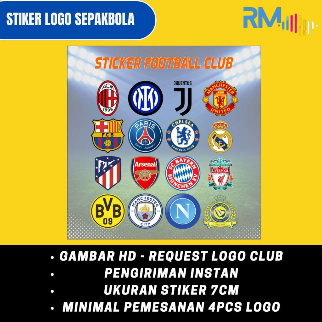 

Cetak Stiker Decal Kering - Stiker logo sepak bola