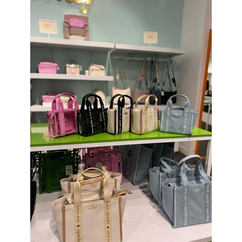 TAS KS KIP MINI TOTE CROSSBODY BAG CANVAS