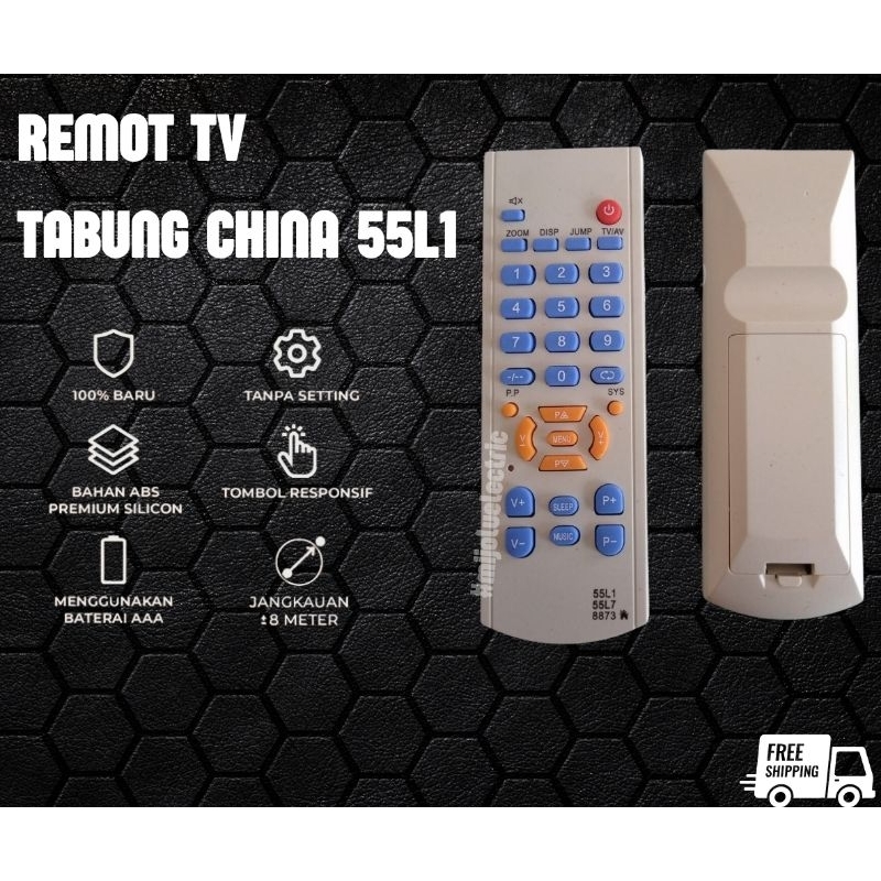 Remot remot tv tabung china 55L1 // remote tv tabung universal