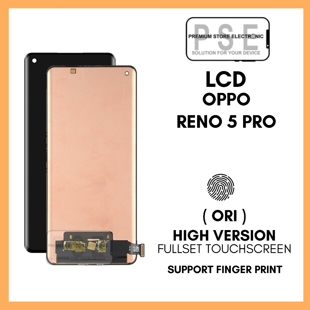 Terlaris  LCD Reno 5 Pro - Finger Print Fullset Touch Screen
