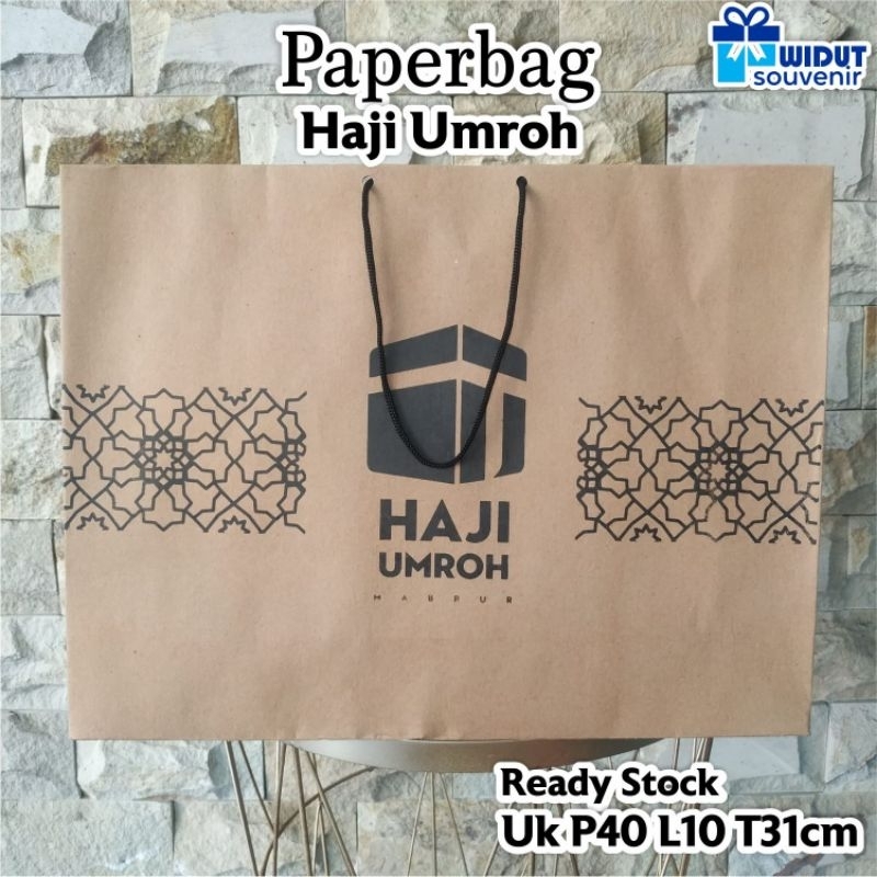 

Paperbag Haji Umroh ukuran Besar P40 L10 T31 Ready Stock