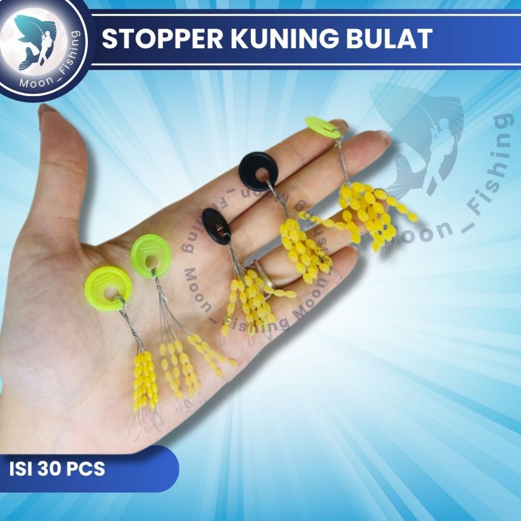 [100 PCS] Stopper pancing kuning bulat