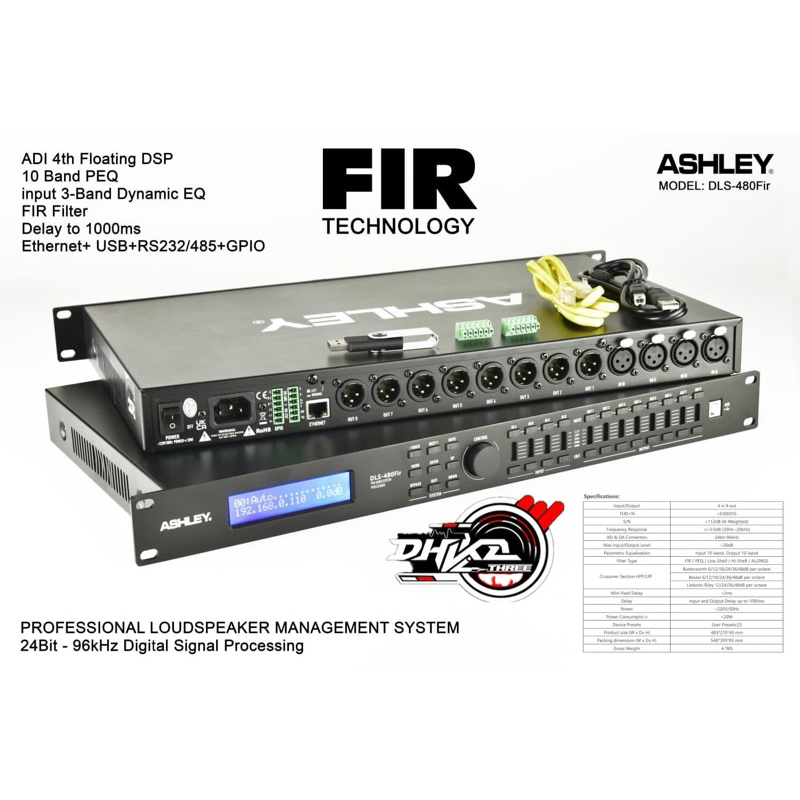 MANAGEMENT DLMS ASHLEY DLS 480 FIR TECHNOLOGY / ASHLEY DLMS FIR DLS-480 ORIGINAL 4 in 8 out / Ashley
