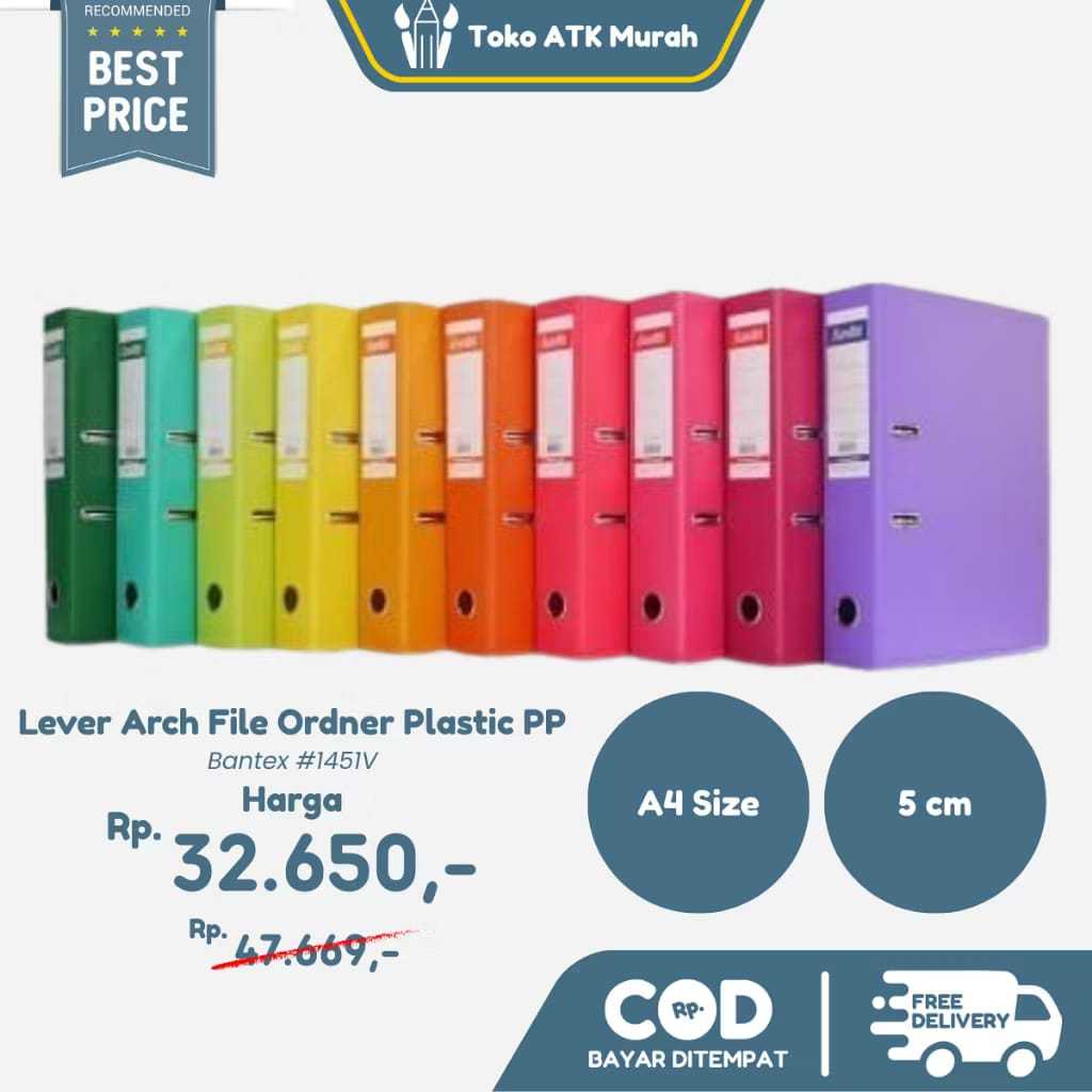 

Ordner Bantex 1466 Folio 5cm PVC Berkualitas