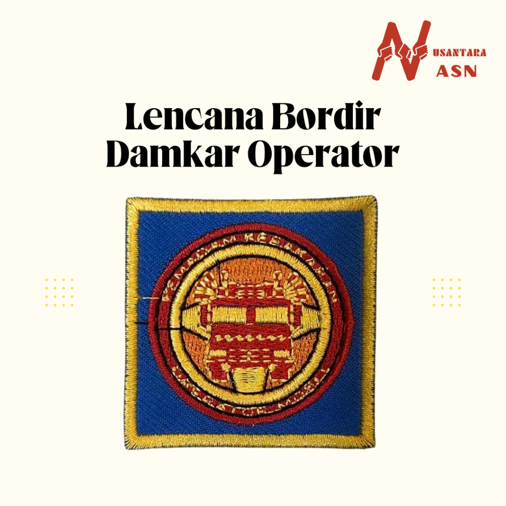 Atribut Lencana Badge Bordir Damkar Pemadam Kebakaran Operator