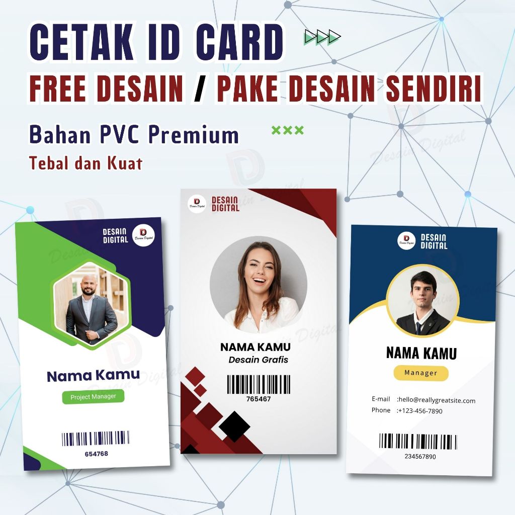 

CETAK ID CARD PVC / CUSTOM BISA PAKE DESAIN SENDIRI
