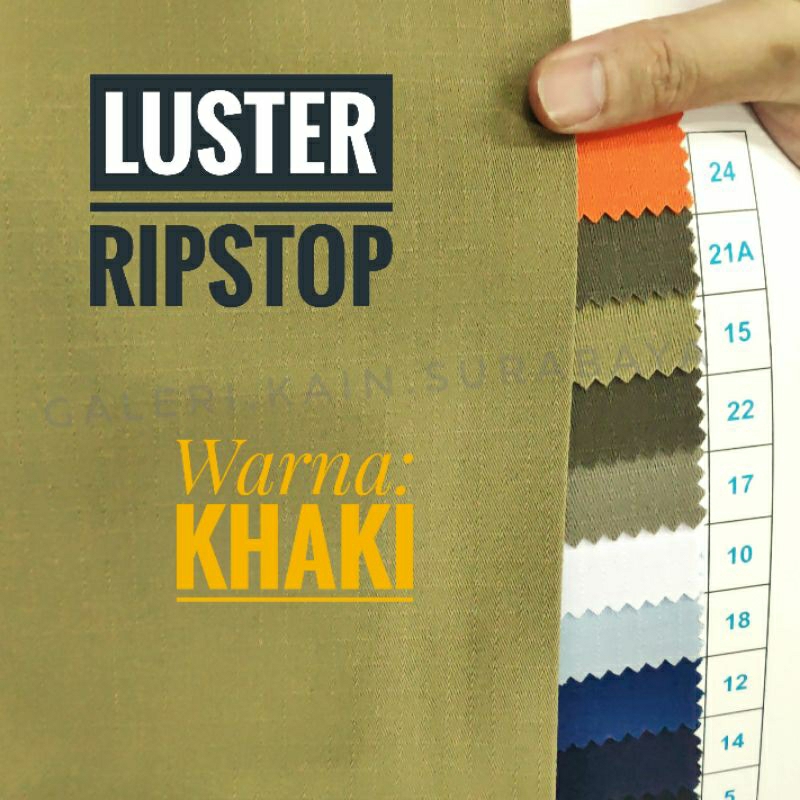 Kain Luster Kotak RipStop per 25 Cm