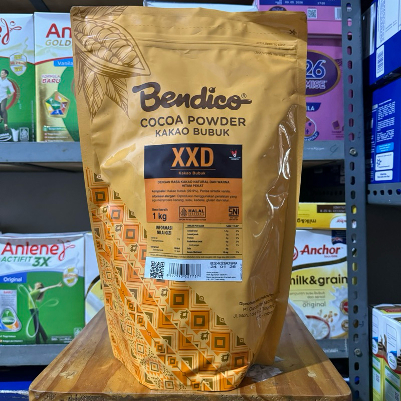 

Coklat Bubuk Powder Bendico XXD 1KG Dark Black Cocoa Powder