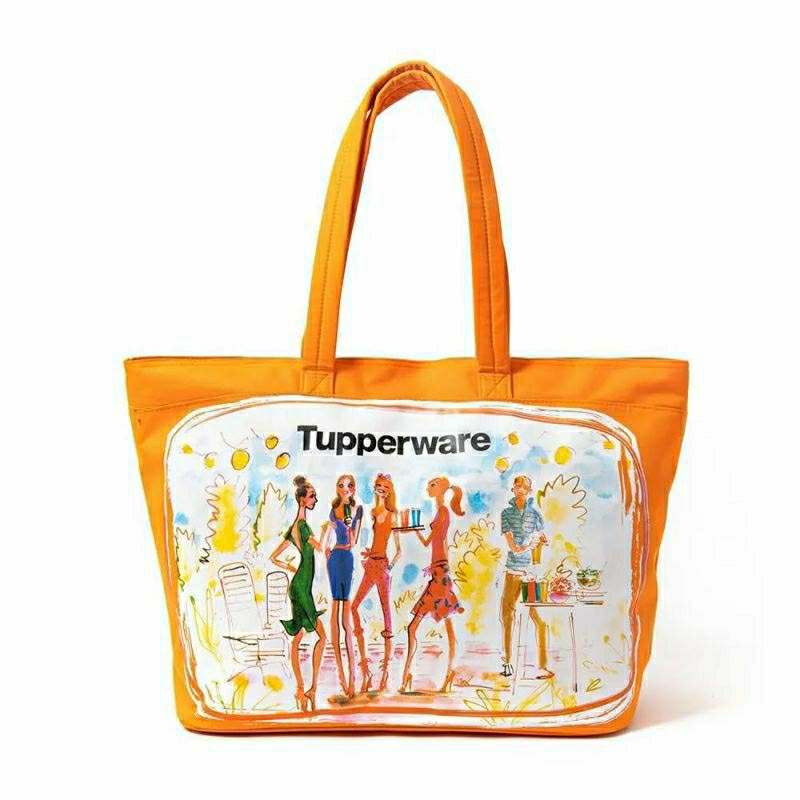 Tas Travel Bag orange Tupperware Baru