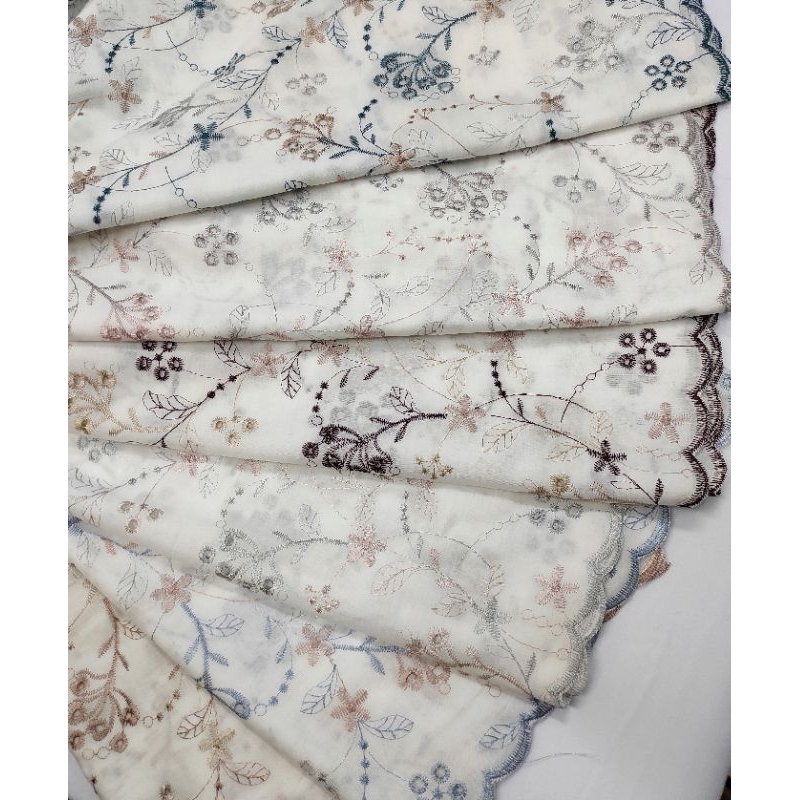 Kain KATUN BORDIR Bolong Cotton Embroidery Premium Printing Hole Cut