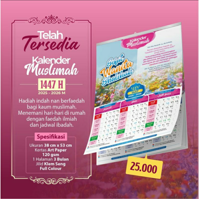 

KALENDER HIJRIAH MUSLIMAH 1447 H
