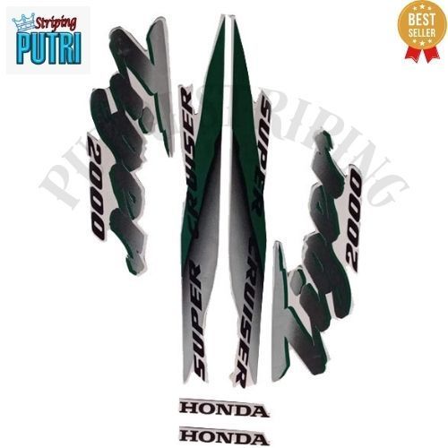 Striping Sticker Tiger 2000 Hijau Silver Motor Stiker Sticker Striping Standart Ori Tiger 2000