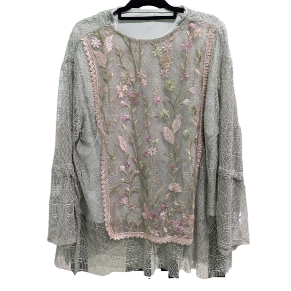 Set inner brukat Baju Kondangan Atasan Wanita Elegan - Sage Green