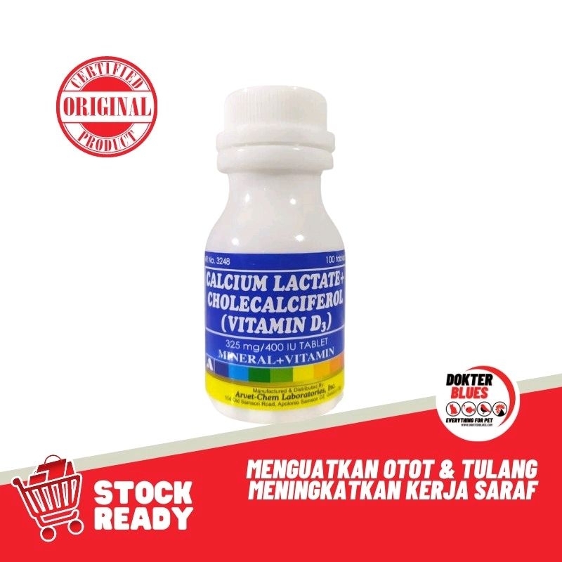 0CALCIUM LACTATE Vitamin Ayam Dan Burung. perbotol