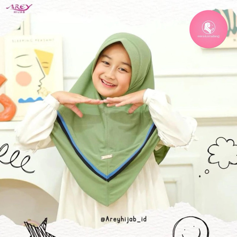HIJAB INSTAN ANAK BERGO AREY SHAFEL KIDS ORIGINAL AREY JERSEY PREMIUM