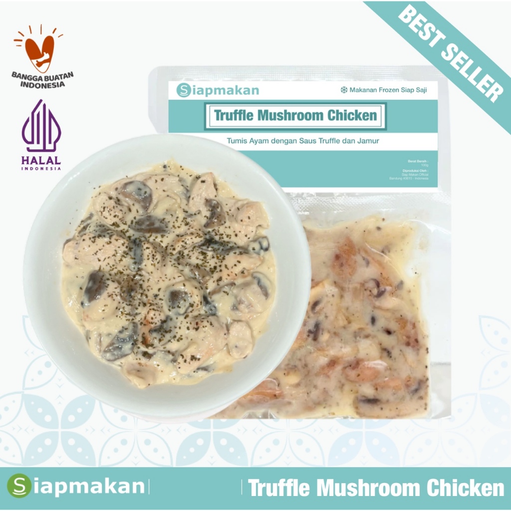 

Chicken Truffle Mushroom Ayam jamur dengan saus Truffle Per Porsi Siap Makan