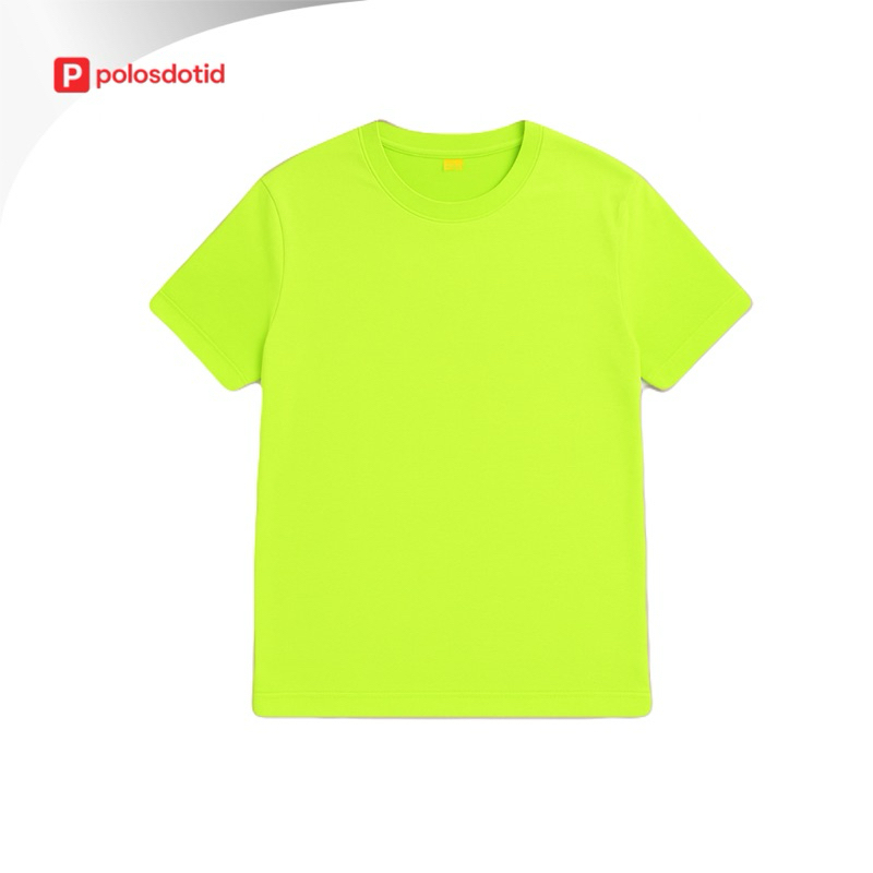 Kaos Polos Hijau Stabilo Pria Wanita | Cotton Combed 30s | S-XXL | Kaos Distro Unisex Casual