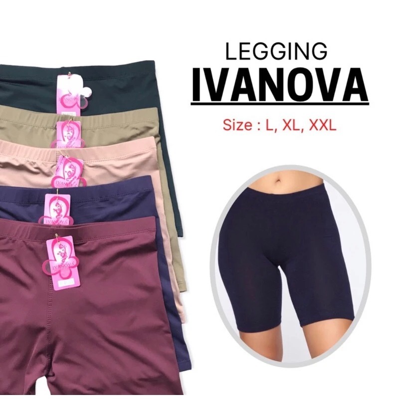 Legging Pendek Wanita Premium / SHORT Spandex Super Lembut Ivanova