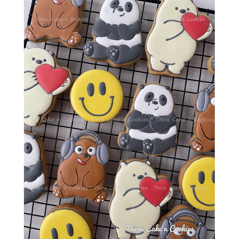 

4pcs cookies kue kering hias kukis icing sugar cemilan snack