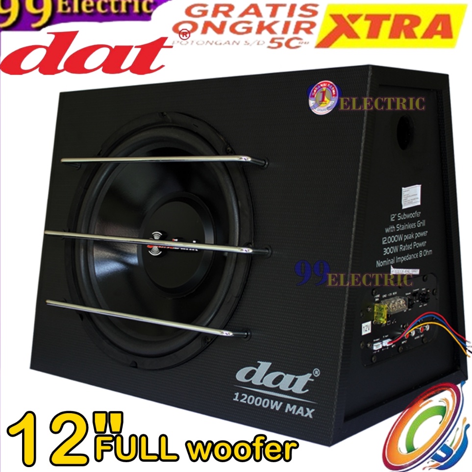 KODE F27H BISA CODSubwoofer Aktif Mobil 12 inch DAT CS12 Full Woofer